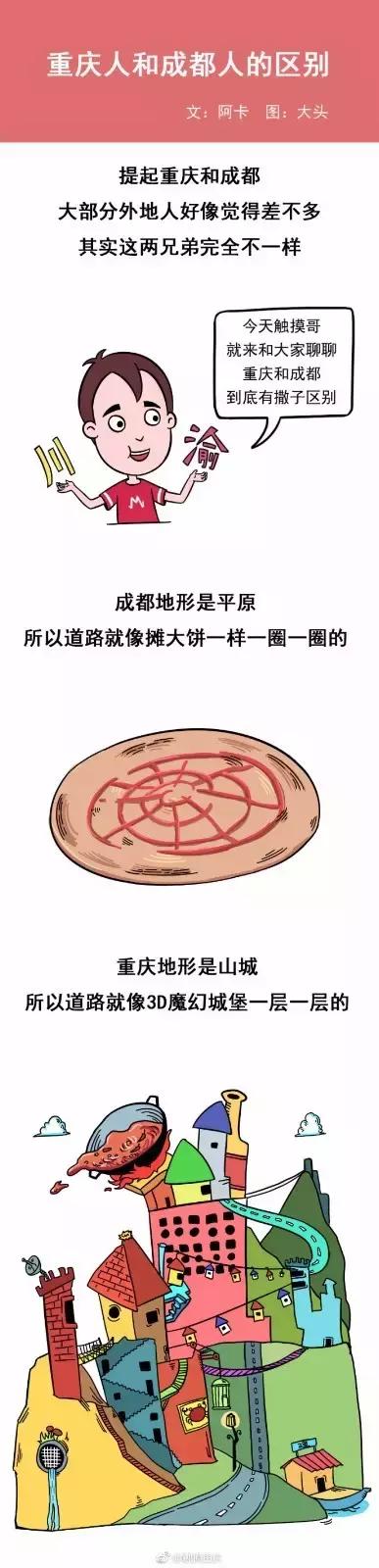 成都人重庆人区别图,成都人重庆人被怼不同反映
