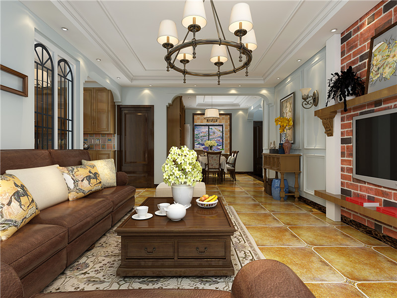 石家*家庄**装e站瑞府美式风装修，邻居都夸好看，纷纷拍照回去照做