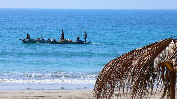 缅甸额布里海滩和维桑海滩,缅甸维桑海滩位置地图