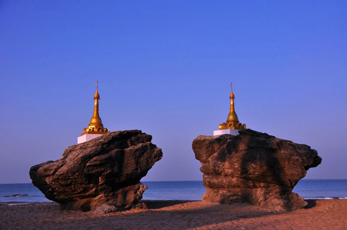 缅甸额布里海滩和维桑海滩,缅甸维桑海滩位置地图