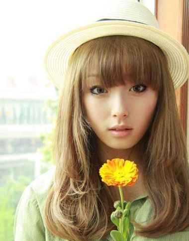 梨花头发型中长发卷发,气质中分丸子头发型教程