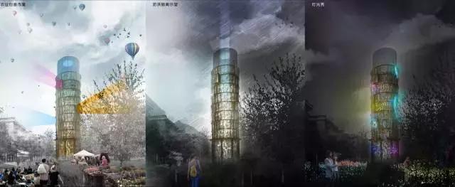 南京火电厂大烟囱,南京火电厂大烟囱夜景