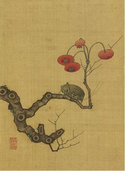 陈洪绶笔下的花鸟草虫,陈洪绶草虫画