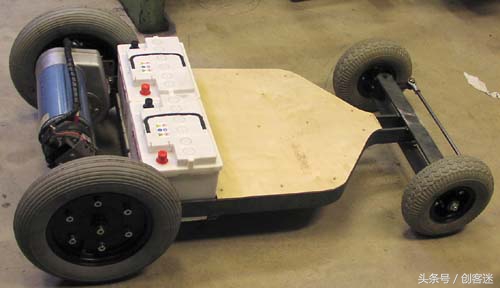 手工打造双人电动四轮小车,手工自制电动四轮车全过程