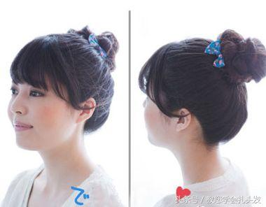 花苞头发型怎么扎好看,花苞头的扎法教程短发儿童