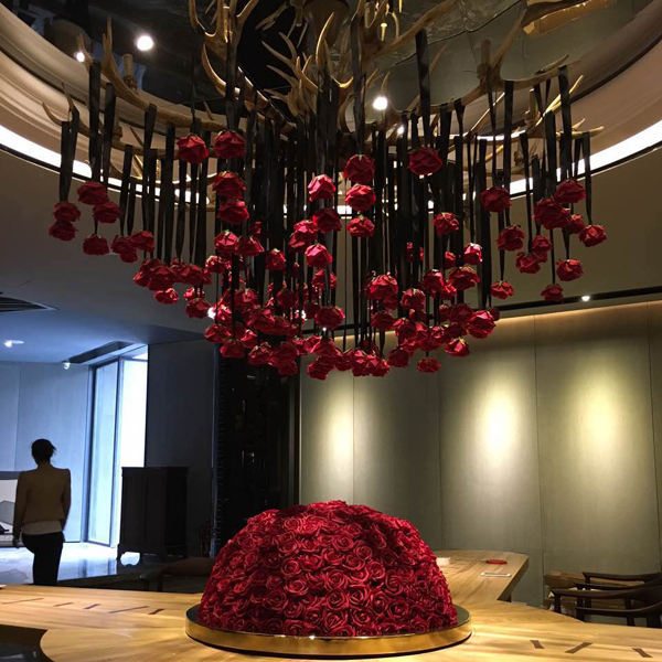 艺术花艺客厅,商业空间花艺设计图