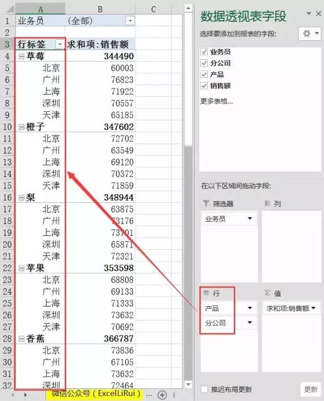 EXCEL2016数据透视表经典布局,excel技巧数据透视表教程