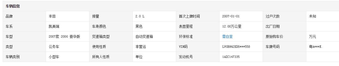 07年的凯美瑞2.4二手多少钱,2017年款凯美瑞2.0豪华版二手价格