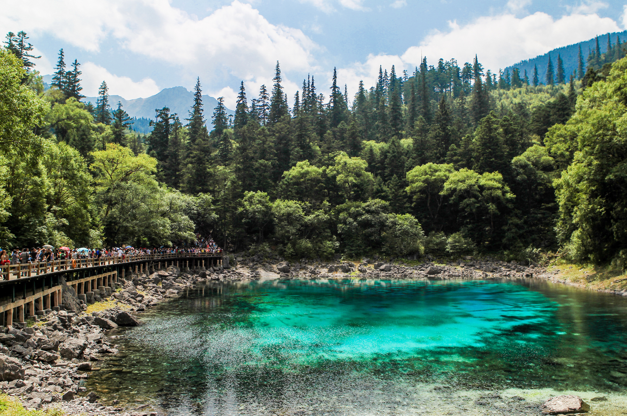 地震前的九寨沟美景,航拍地震前九寨沟所有景点