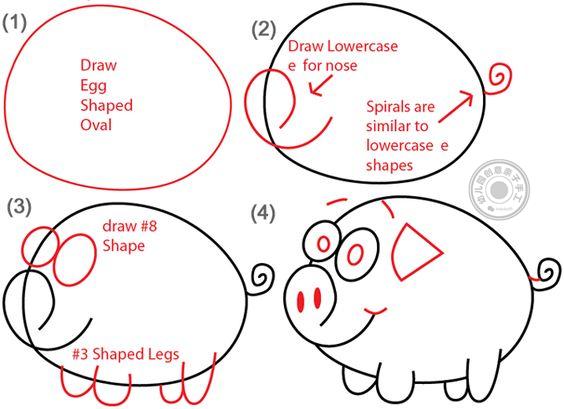 6-12岁儿童简笔画教程,猪妈妈的简笔画简单又好看