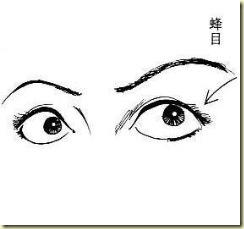 蜂目豺声—商臣：眼睛象蜂，声音象豺，相貌凶恶，声音可怕