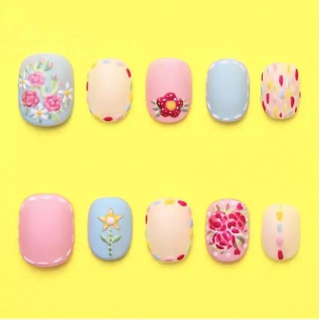 美甲推荐款式仙女,美甲推荐小花