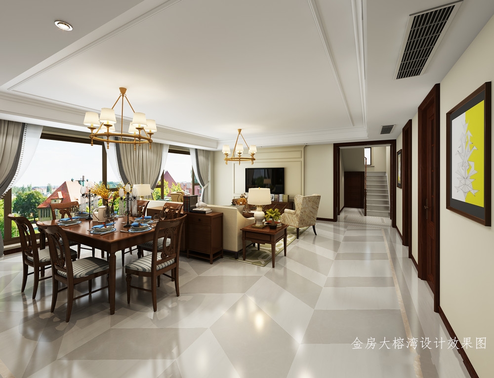 金堂跃层130平轻奢风格装修,成都金房大榕湾