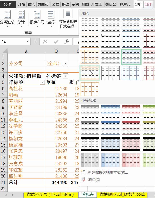 EXCEL2016数据透视表经典布局,excel技巧数据透视表教程