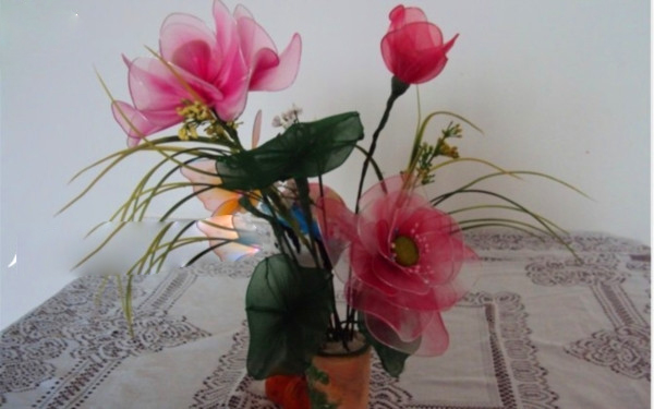 丝网花手工教程,情人节玫瑰花单支丝网花