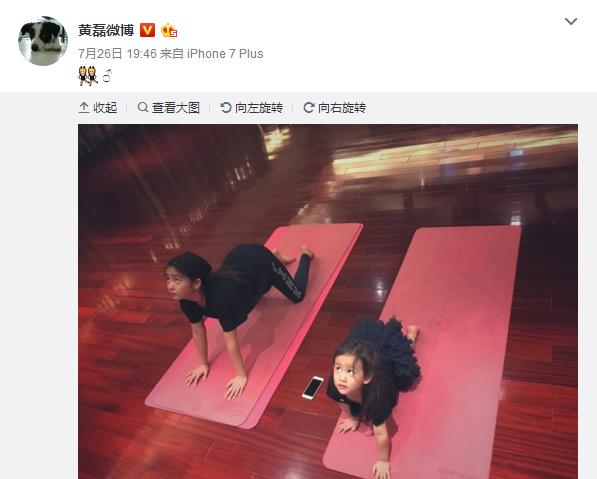 黄磊晒女儿多妹照片,黄磊晒二女儿萌照