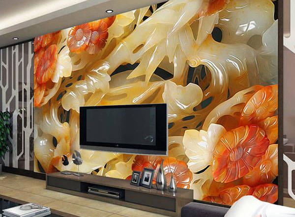 玉雕背景墙,岫岩玉雕背景墙