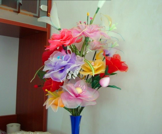 丝网花手工教程,情人节玫瑰花单支丝网花