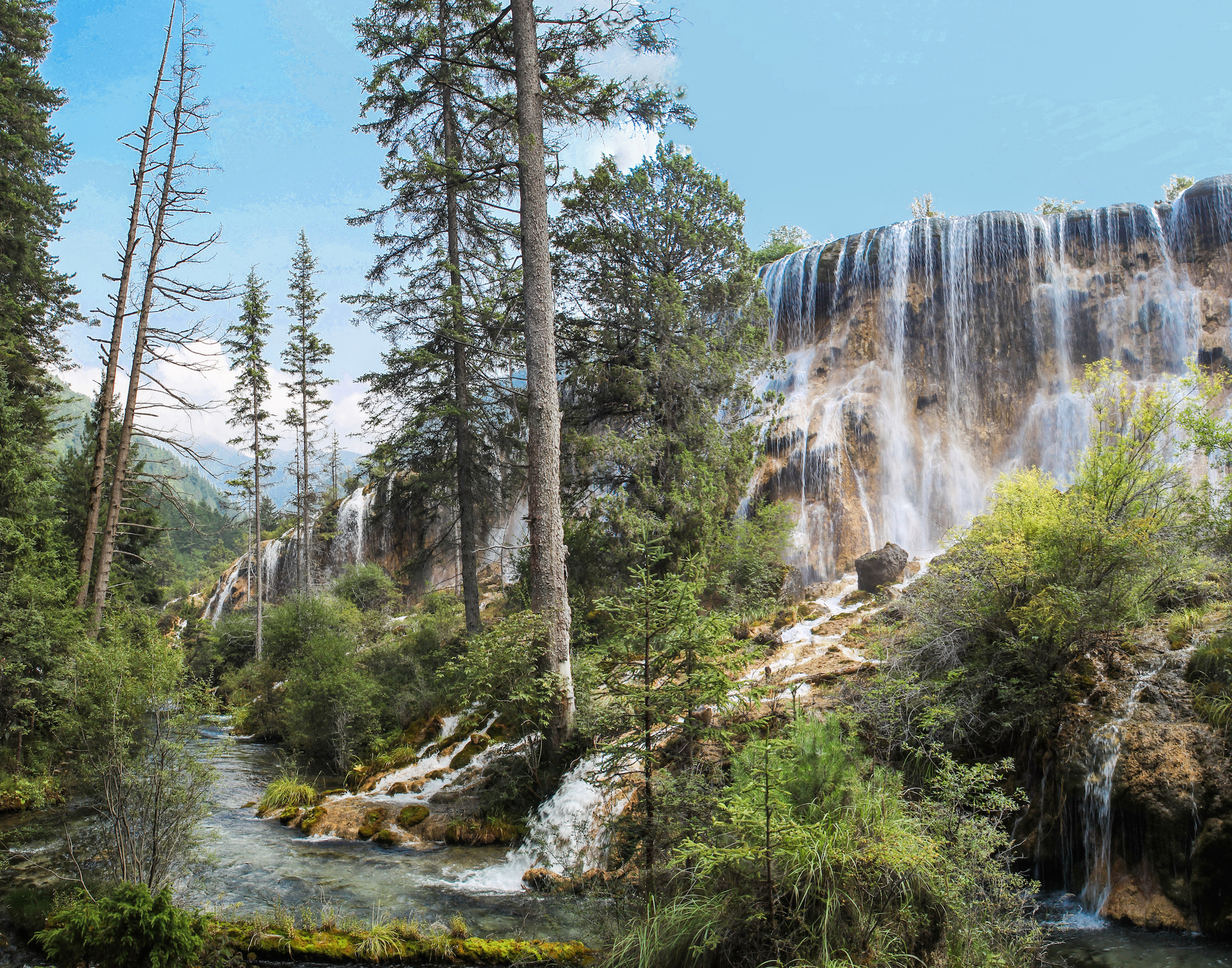 地震前的九寨沟美景,航拍地震前九寨沟所有景点