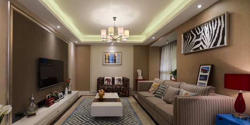 武汉精英城117平装修效果图,武汉95平三室一厅一卫装修效果图