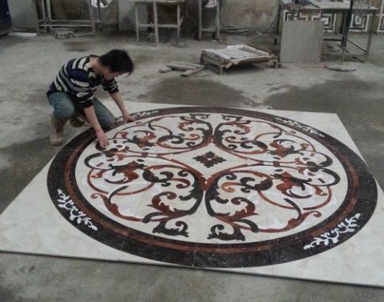 地面拼花瓷砖效果图大全集,2020最流行客厅地面瓷砖拼花图案