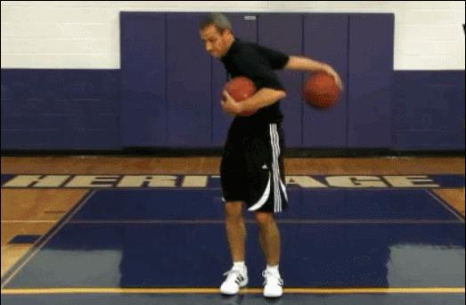 如何背后运球基础教学,篮球新手基础教程小学生背后运球