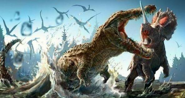 史前公园暴龙和恐鳄,史前恐鳄大战霸王龙