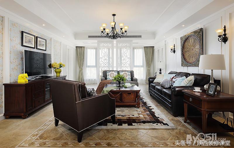 45平美式现代风格,美式现代混搭风格70平