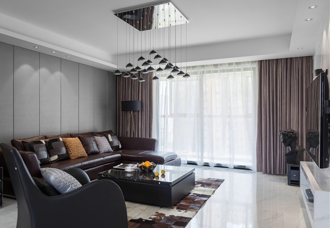 半包7万，常州莱蒙城A1户型，126平三室两厅，吊顶灯真独特