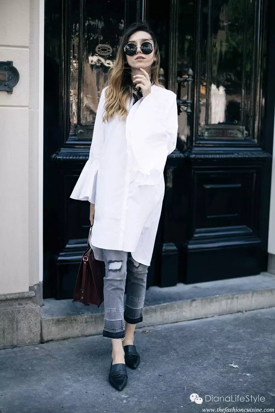 袖子设计感衬衫怎么搭配,衬衫怎么穿最有设计感