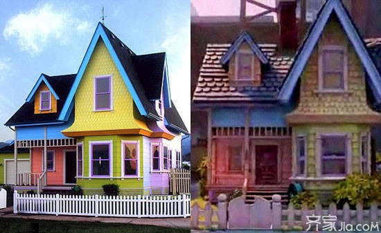 卡通房屋建筑,漂亮温馨的卡通房子