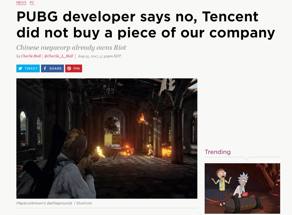 淘游｜每日看点：“吃鸡”不成被打脸官方辟谣：腾讯没投资