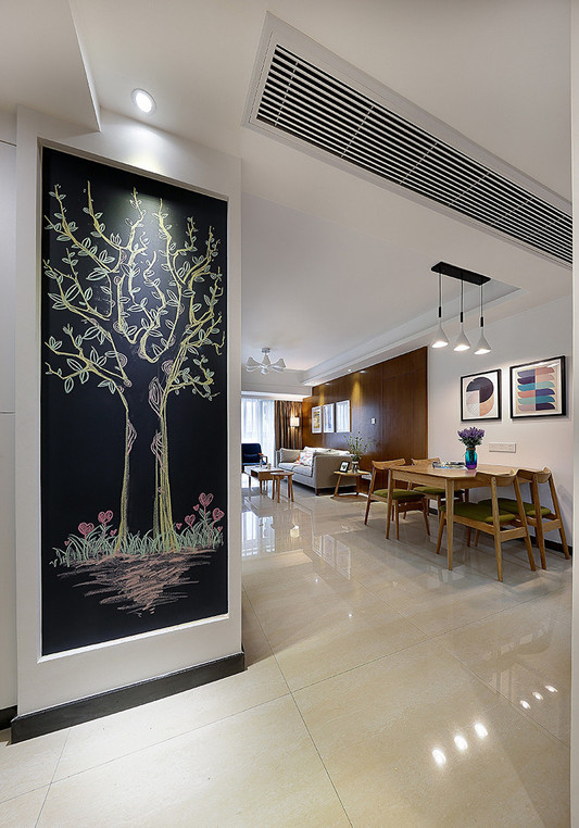 家装案例分享140现代简约风,装修原木风13万自己设计