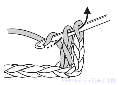 钩针平针锁针织法,钩针短针加针教程