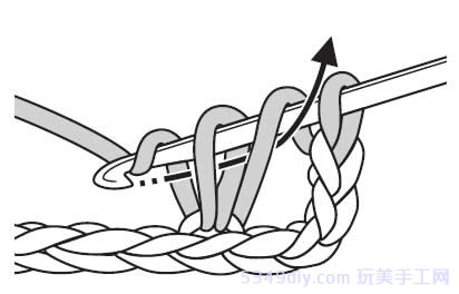 钩针平针锁针织法,钩针短针加针教程