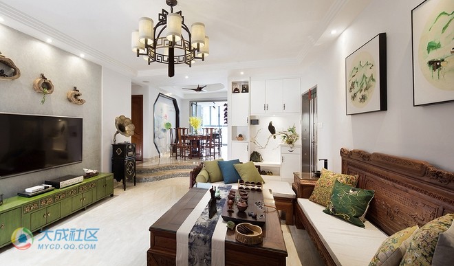 岚庭装修100平,岚庭装饰案例