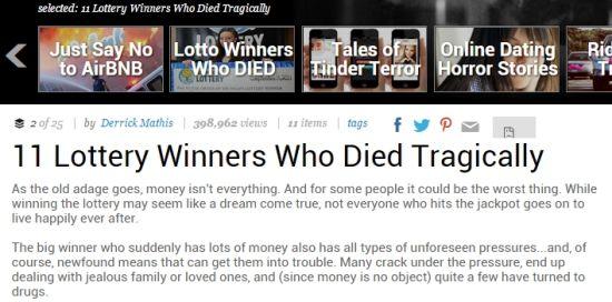 22亿巨奖得主身亡,22亿巨奖得主死亡