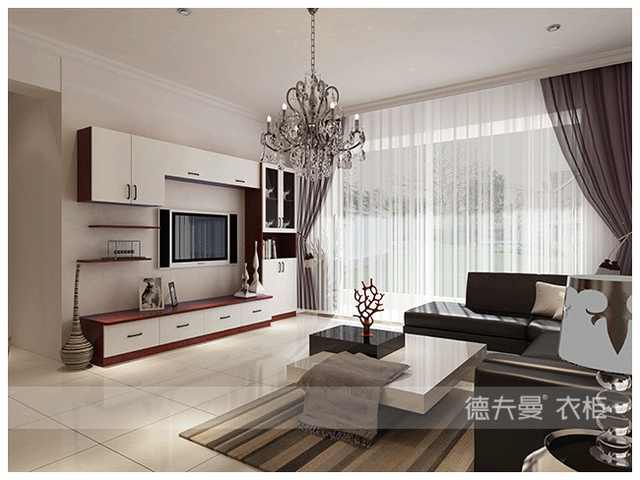 客厅电视柜最新款效果图实用,鞋柜酒柜客厅电视柜一体效果图