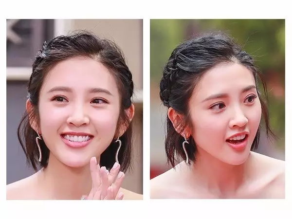 周冬雨短发编发教程图解,斜刘海编发教程图解周冬雨