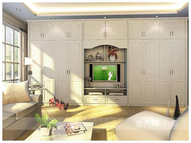 客厅电视柜最新款效果图实用,鞋柜酒柜客厅电视柜一体效果图