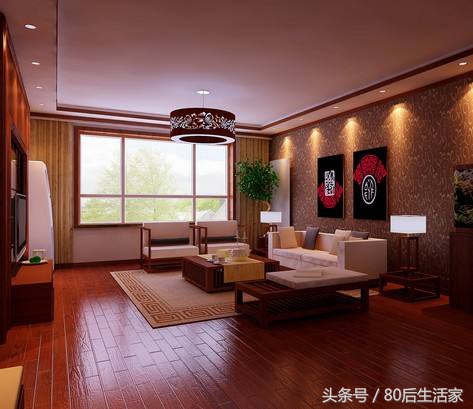 红木地板装修现代风格,红木地板配什么色沙发