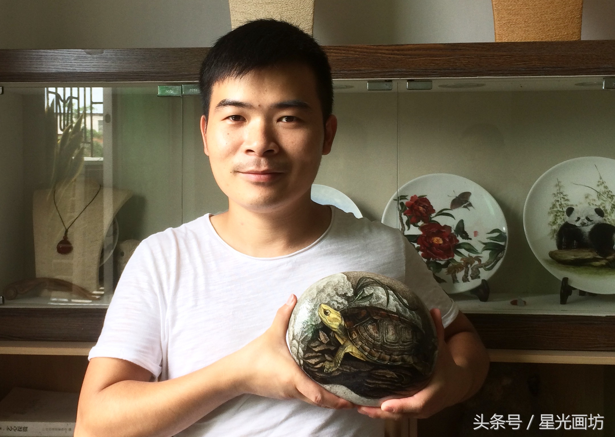 石头上画乌龟教程,龟石头画教程