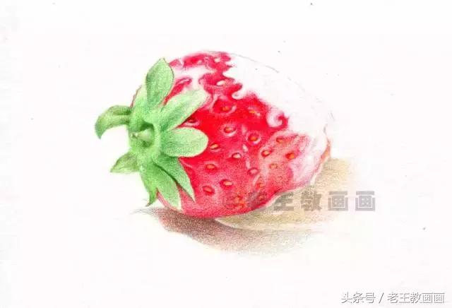 彩铅草莓步骤简单,彩铅草莓教程步骤图片