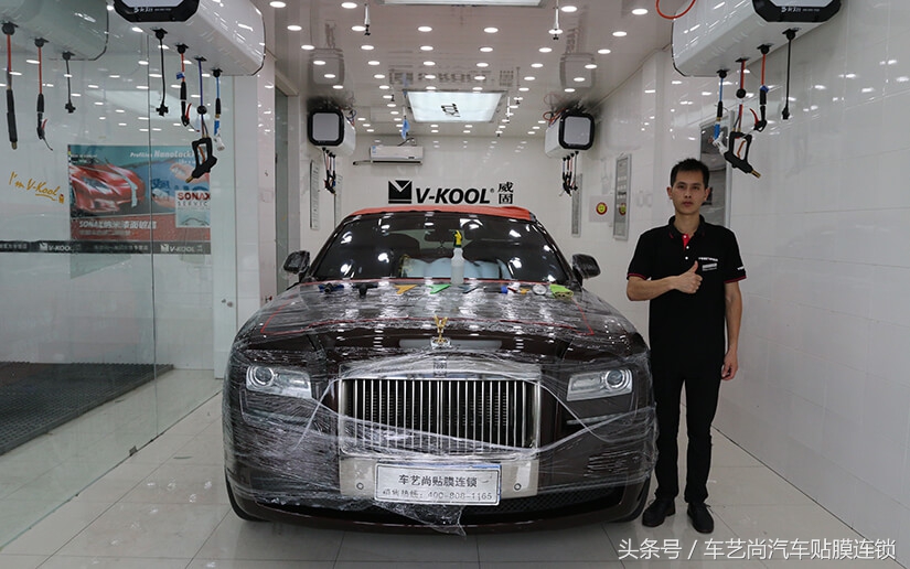 劳斯莱斯古思特车衣贴膜详细视频,上海劳斯莱斯贴车衣
