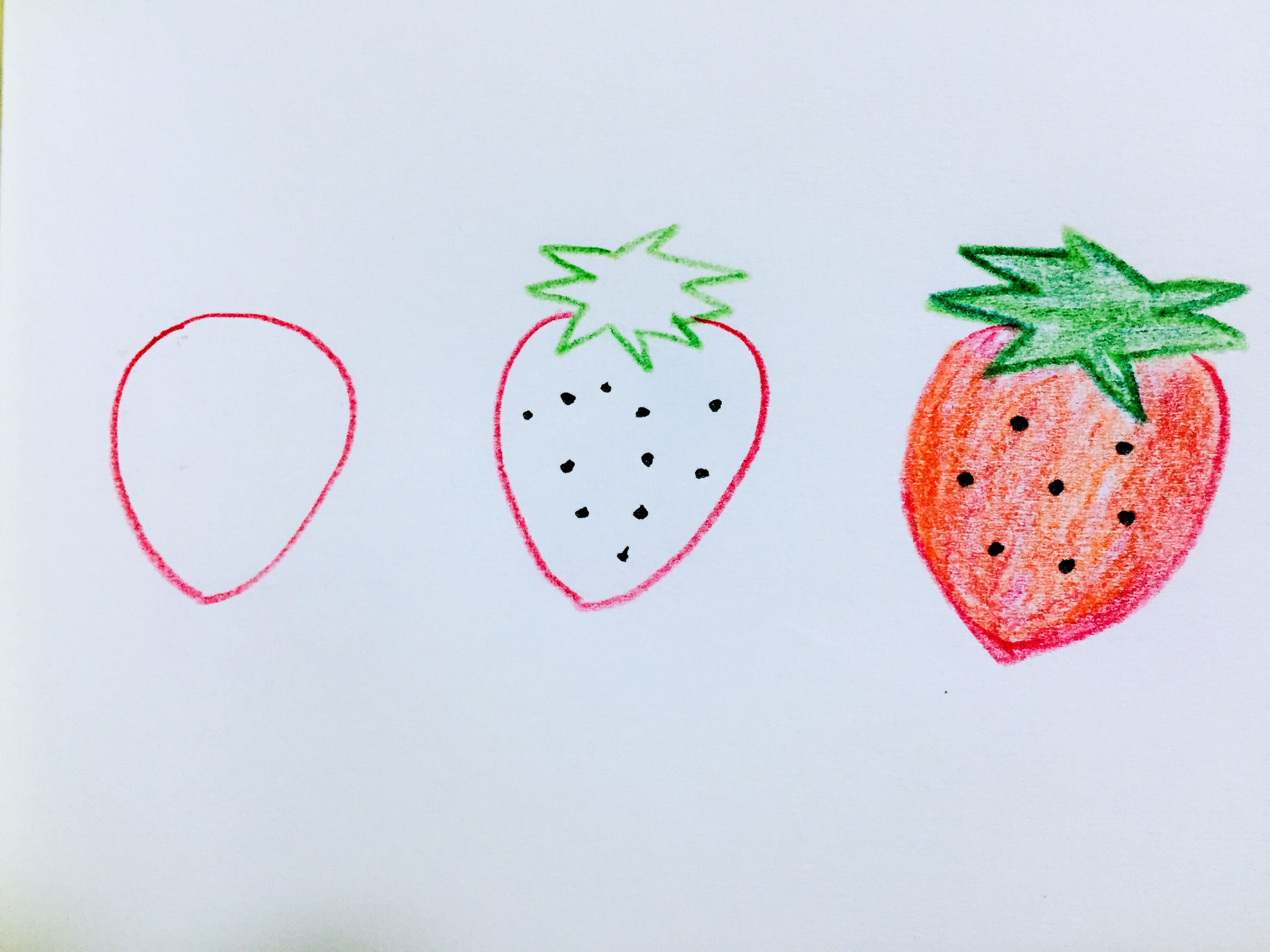 秋天的蔬果简笔画幼儿园,蔬果食物简笔画可爱