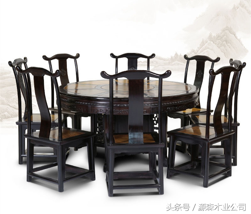 红木餐桌怎么选,红木餐桌圆形好还是圆方好