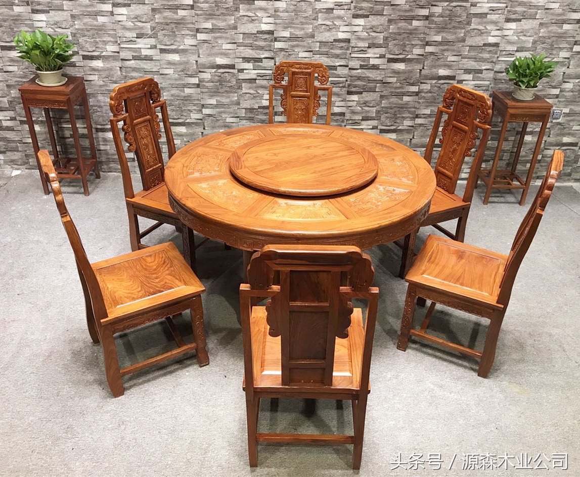 红木餐桌怎么选,红木餐桌圆形好还是圆方好