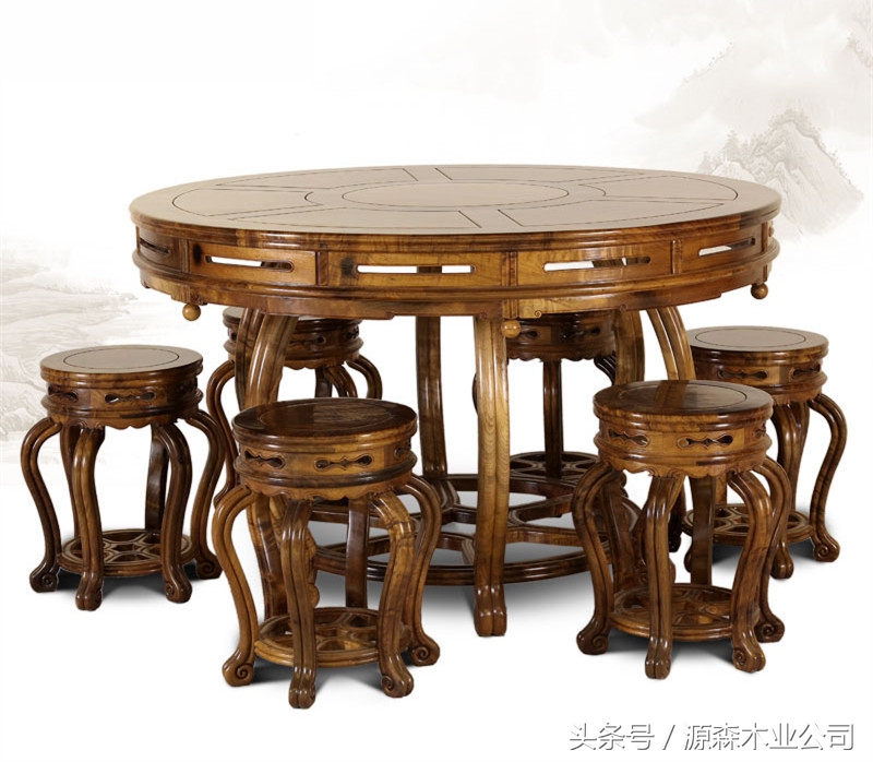 红木餐桌怎么选,红木餐桌圆形好还是圆方好