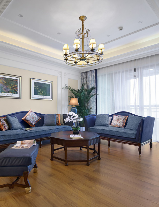 95万打造273平美式四居室，舒适休闲，广州水韵蓝湾装修借鉴
