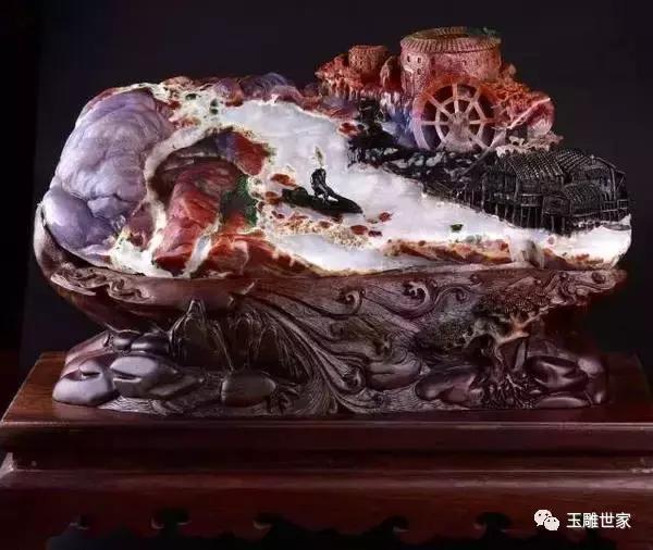 印度七彩玛瑙雕刻作品,印度七彩玛瑙作品欣赏